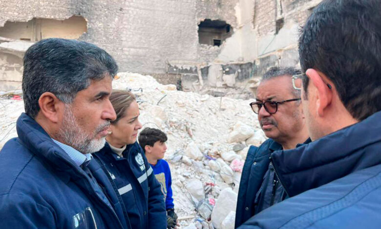 Tedros lleva a Siria suministros para víctimas del sismo