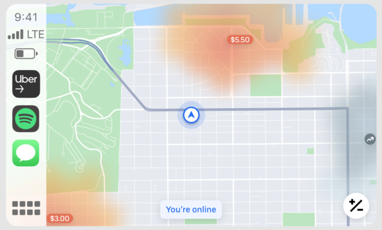 Uber está integrando su aplicación de conductor con Apple CarPlay