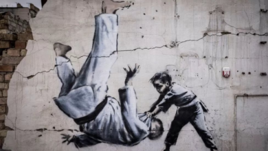 Ucrania instala sistemas de seguridad al arte de guerra de Banksy