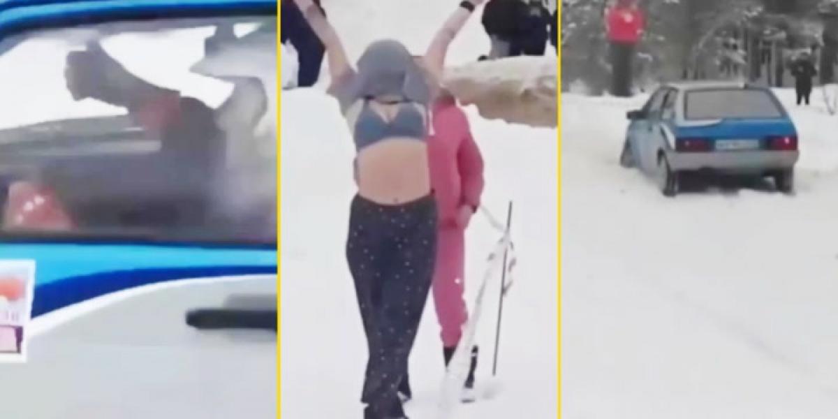 Un piloto termina estrellando su coche tras el gesto inesperado de una espectadora