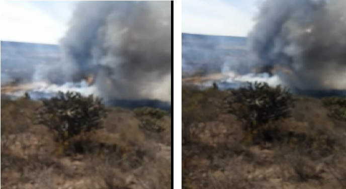 VIDEO: Se incendia basurero del Ejido Fuentes y Pueblo Nuevo, en Cadereyta, lleva horas sin extinguirse