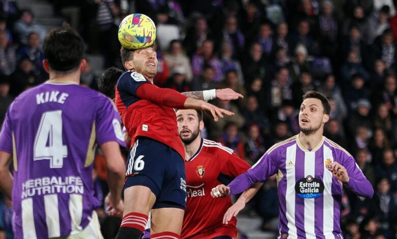 Valladolid - Osasuna: resumen, resultado y goles del partido de fútbol de LaLiga Santander