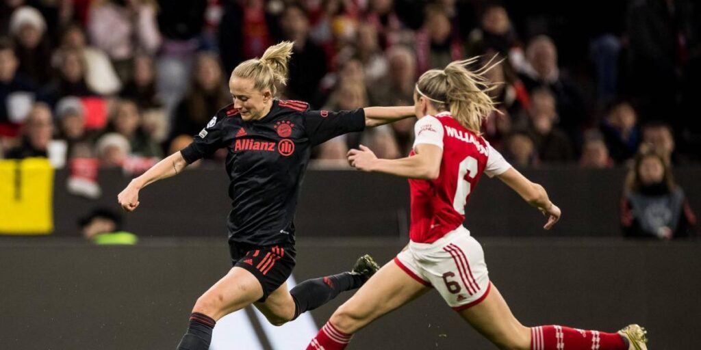 1-0: Lea Schüller pone en ligera ventaja al Bayern sobre el Arsenal