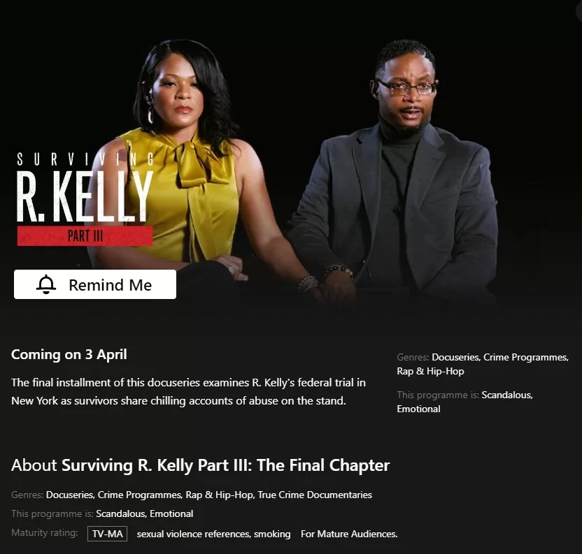 sobreviviendo r kelly netflix fecha de lanzamiento temporada 3 sobreviviendo r kelly netflix fecha de lanzamiento temporada 3