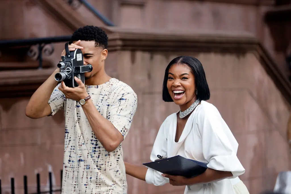 gabrielle union filmando el hallazgo perfecto de harlem