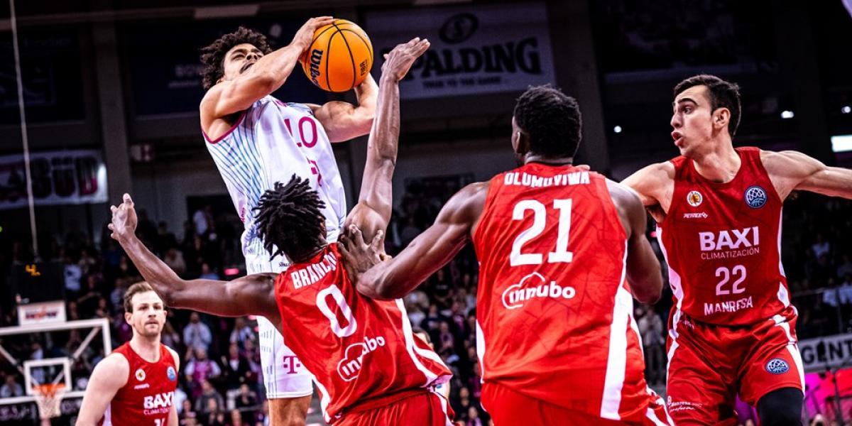 85-75: El BAXI Manresa resiste los golpes del Bonn hasta el último cuarto