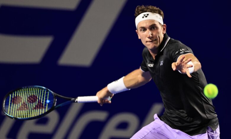 Abierto Mexicano de Tenis: Casper Ruud debuta con un sufrido triunfo ante Andreozzi