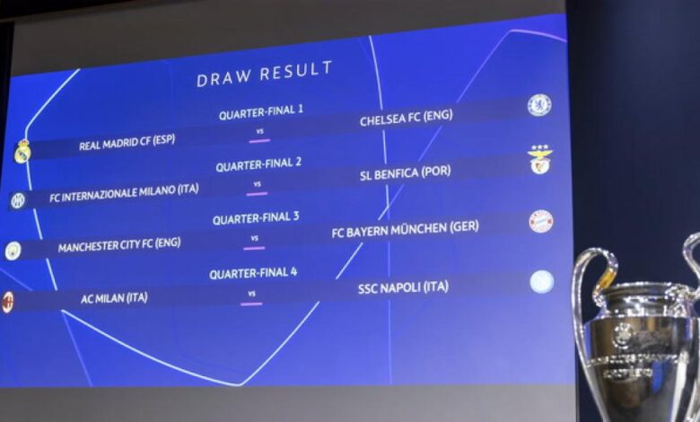 Así queda el sorteo de cuartos de final de la Champions League