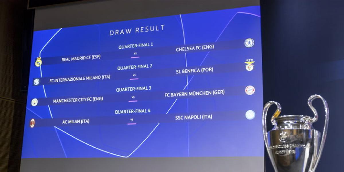 Así queda el sorteo de cuartos de final de la Champions League