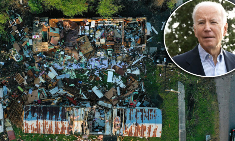 Biden visita zona devastada