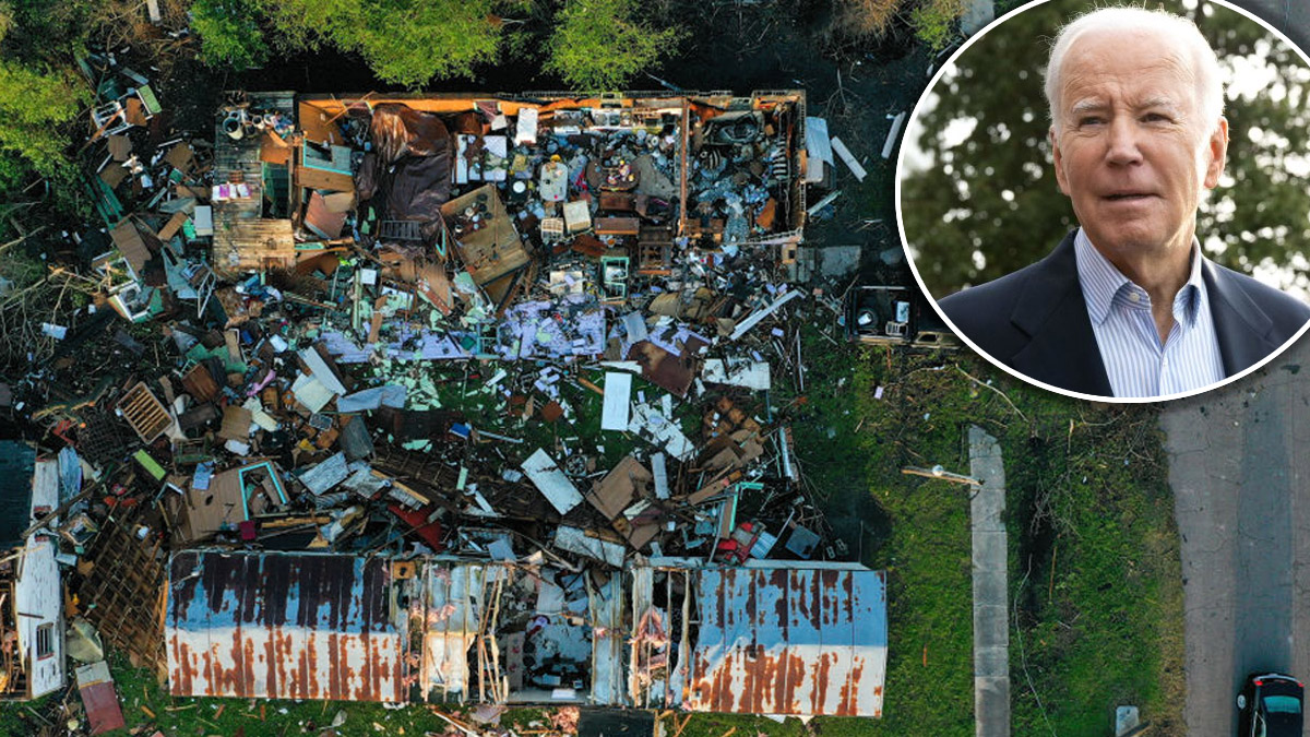 Biden visita zona devastada