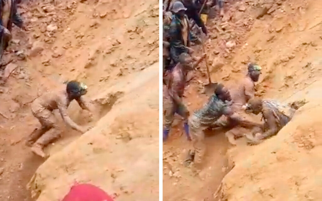 Con las manos, rescatan a mineros tras colapso de mina