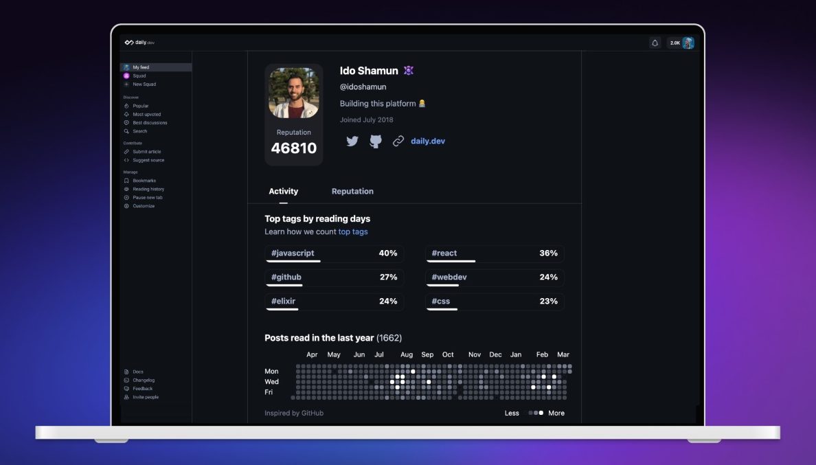 Daily.dev es como Reddit y Stack Overflow