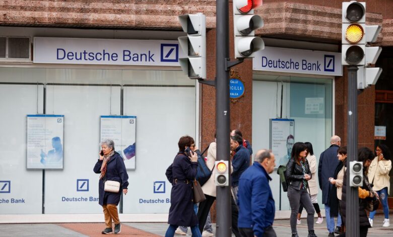 Desplome de Deutsche Bank causa fuertes pérdidas al sector