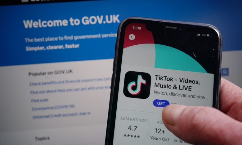El Reino Unido se une a otros países para prohibir TikTok en dispositivos gubernamentales