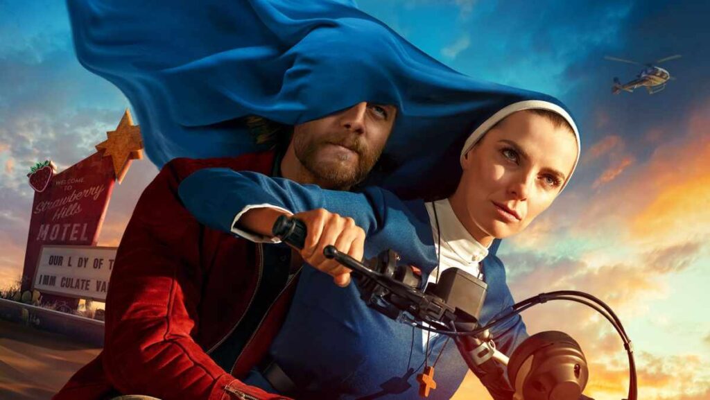 El extraño tráiler de la nueva serie de Peacock, 'Mrs.  Davis' presenta una guerra contra la IA