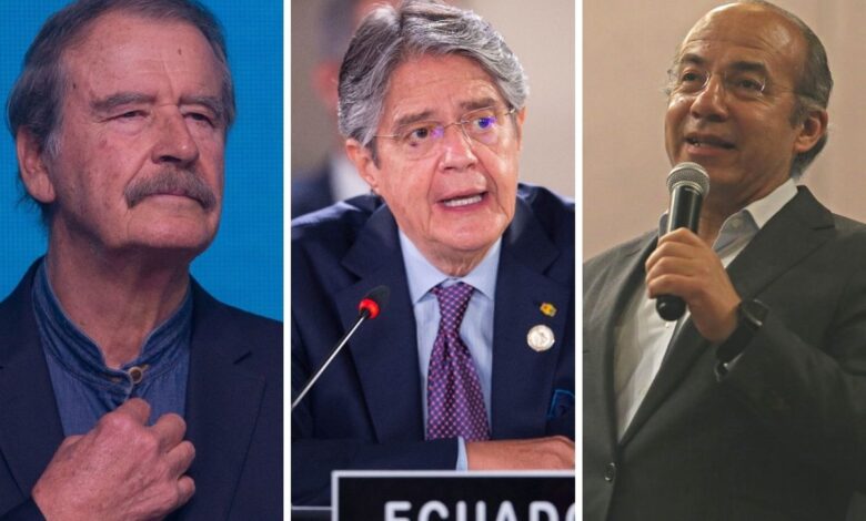 Fox y Calderón apoyan a Lasso ante petición de juicio político