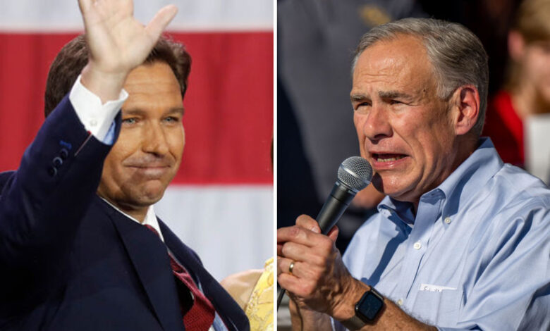 Gobernadores de Texas y Florida impulsan leyes antiinmigrantes mientras contemplan la presidencia