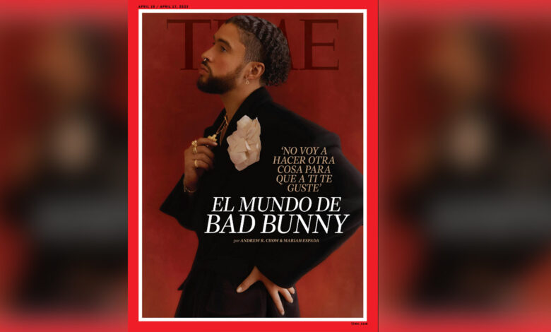 Histórico: con texto en español, Bad Bunny encabeza la portada de la revista Time