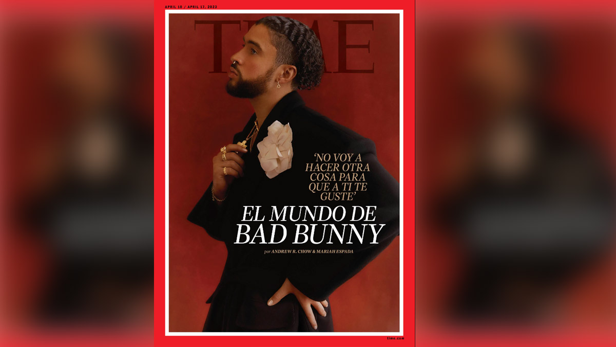 Histórico: con texto en español, Bad Bunny encabeza la portada de la revista Time
