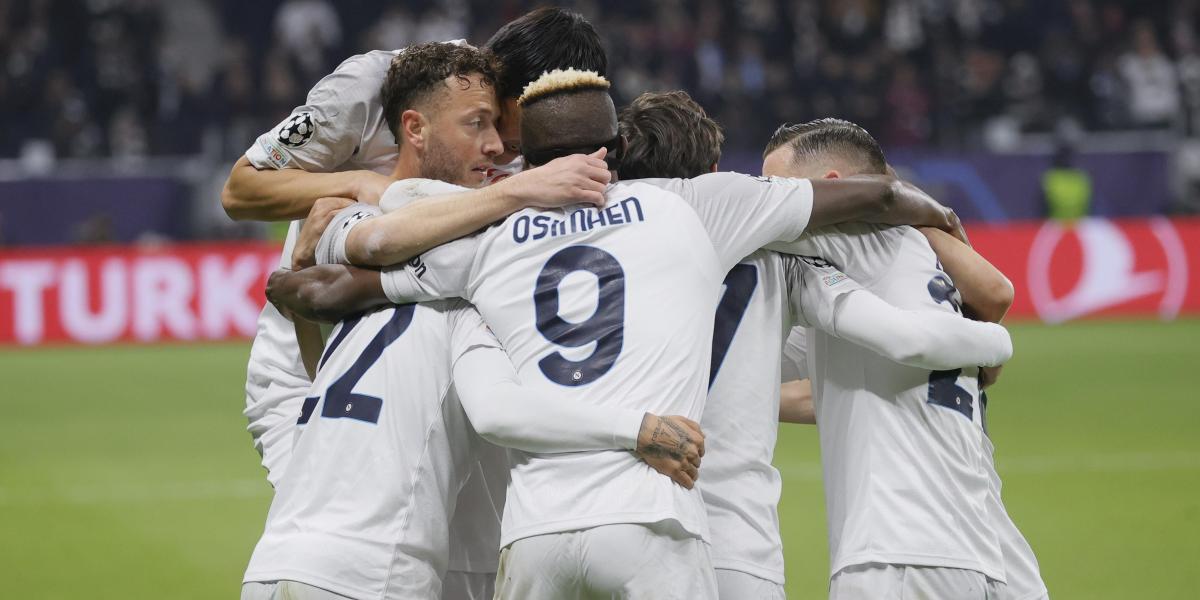 Horario y dónde ver por TV el Nápoles - Eintracht de Frankfurt de la UEFA Champions League