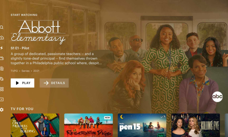 Hulu estrena una nueva interfaz con barra lateral vertical en Fire TV, Apple TV y Roku