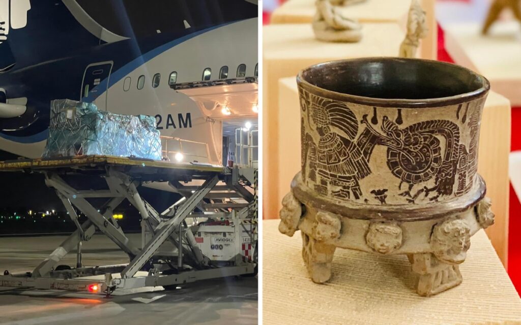 Italia entrega 43 piezas arqueológicas a México en mañanera