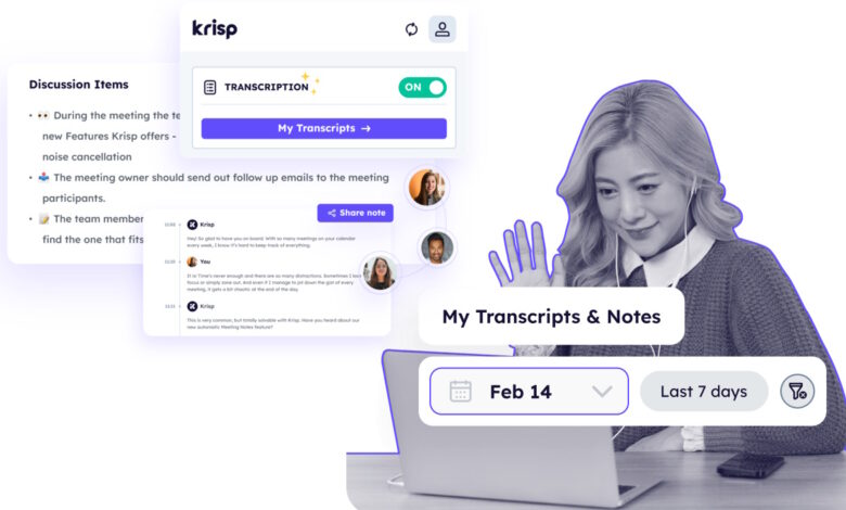 Krisp se expande de la cancelación de ruido a la transcripción en el dispositivo