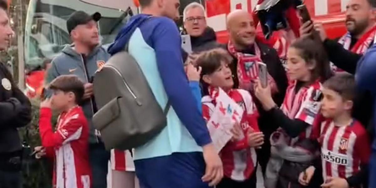 La hermosa emoción de un niño al conocer a su ídolo: "Oblak... ¡Me muero!"