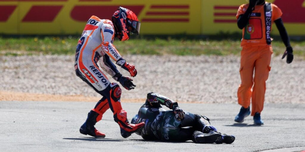 Marc Márquez, sancionado con una doble long lap por su acción en Portimao