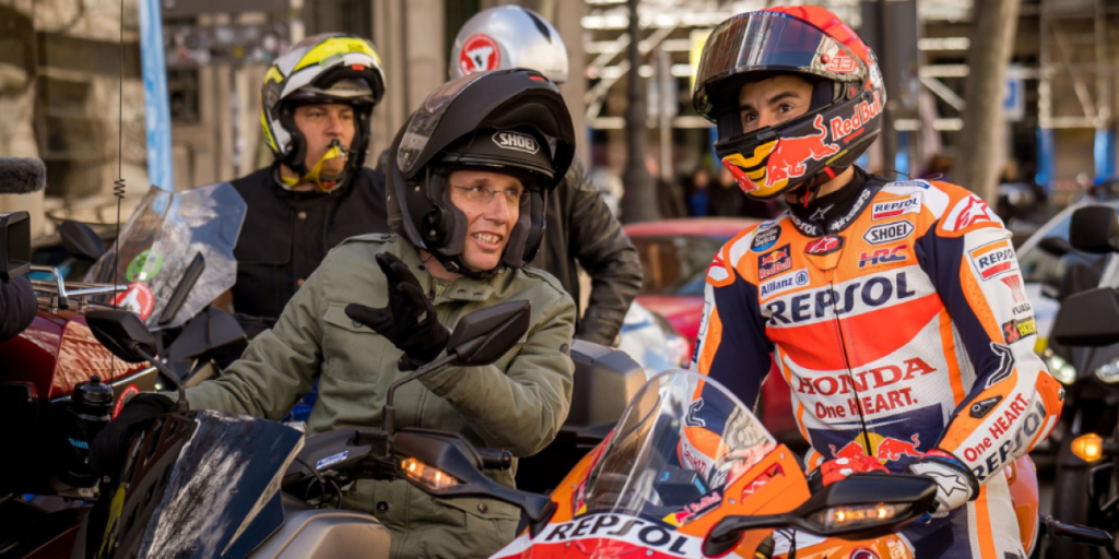 Márquez y Martínez-Almeida, trayecto por Madrid con combustible 100% renovable