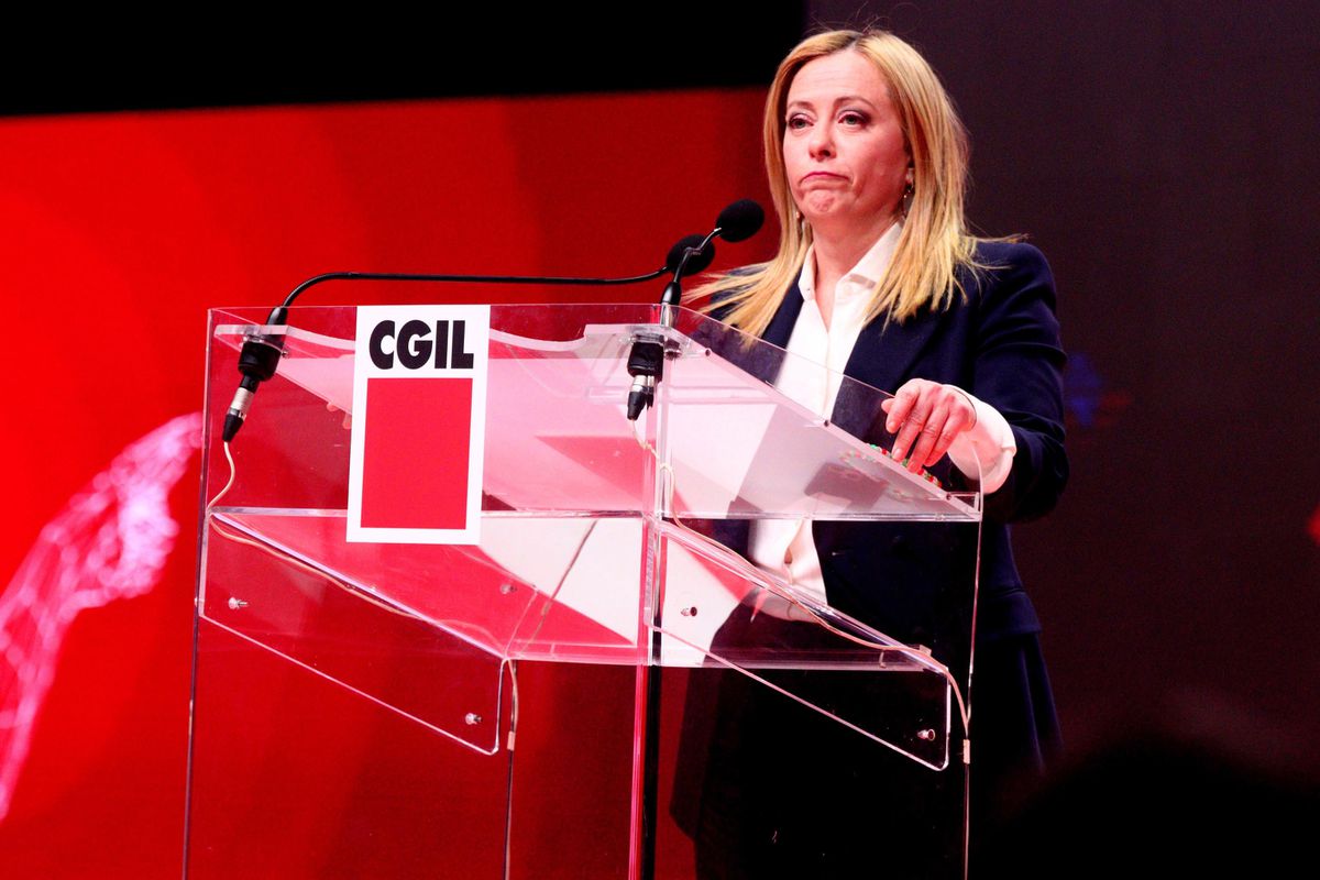 Meloni desafía a la izquierda y comparece en el congreso del mayor sindicato de Italia