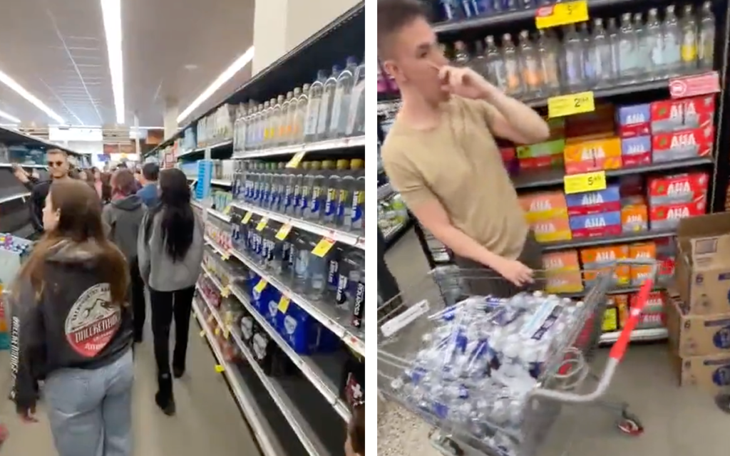 Pánico en EU: filas para comprar agua embotellada tras derrame tóxico