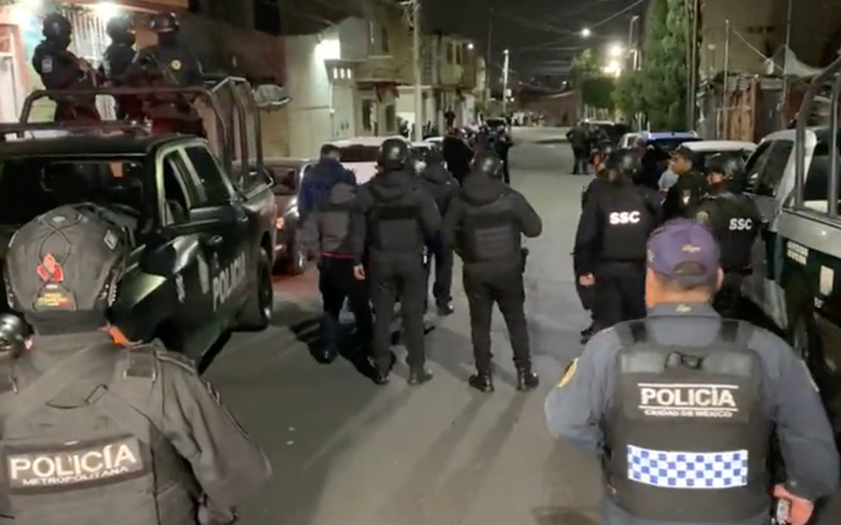 Policía capitalina ‘revienta’ narcofiesta en Tlalpan y hay 16 detenidos