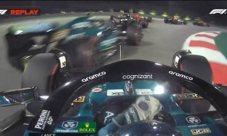 Salida del GP de Bahrein F1: Stroll toca a Alonso en la primera vuelta