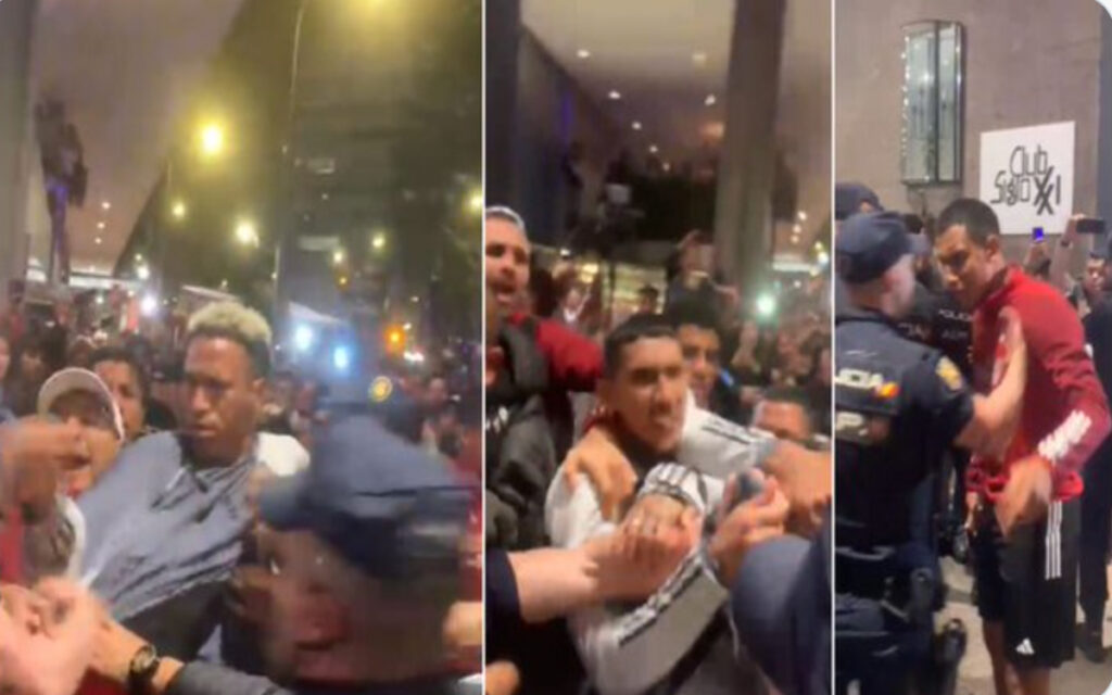 Selección de Perú y Policía Nacional en Madrid terminan a los empujones y golpes | Video