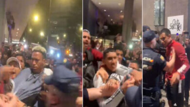 Selección de Perú y Policía Nacional en Madrid terminan a los empujones y golpes | Video