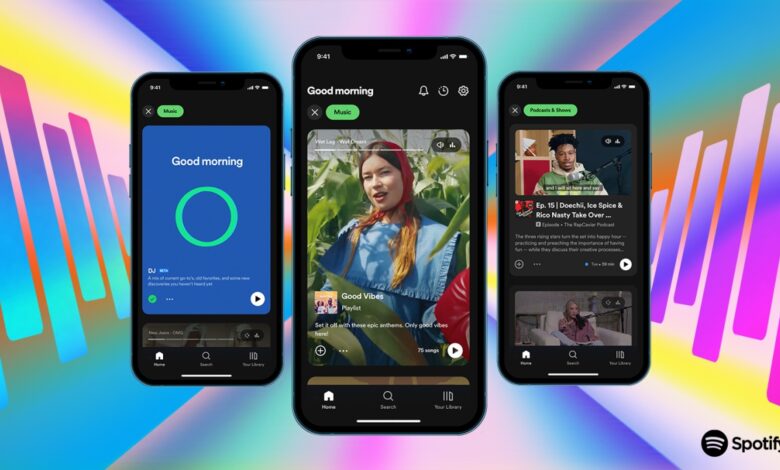 Spotify renueva su aplicación con feeds de descubrimiento estilo TikTok, Smart Shuffle para listas de reproducción y más