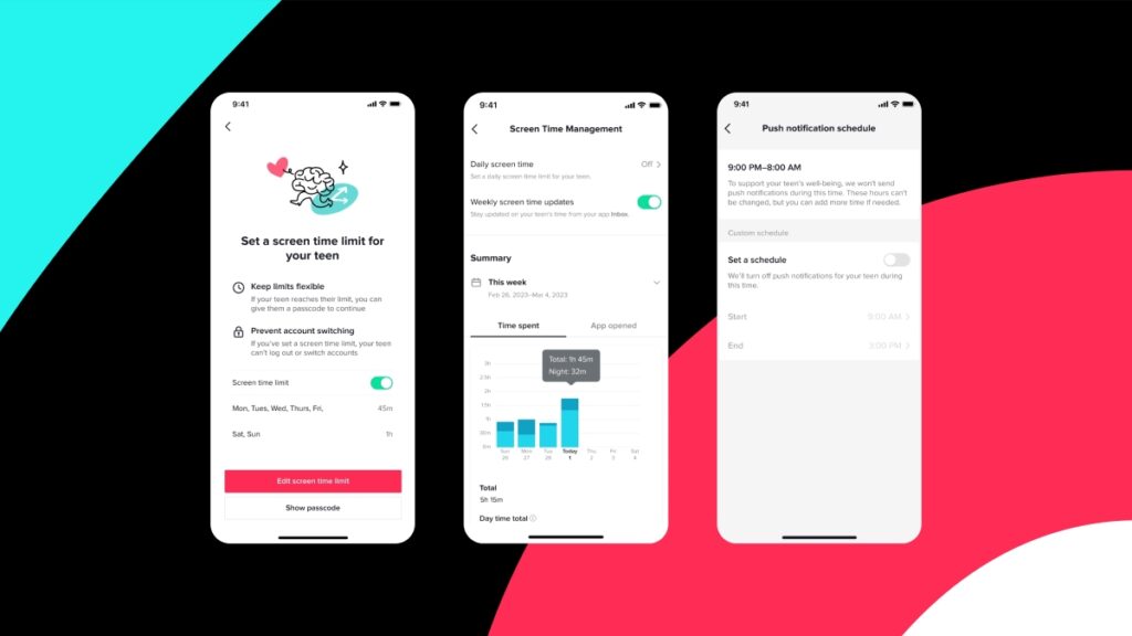 TikTok implementa nuevos controles de tiempo de pantalla, agrega nuevas configuraciones predeterminadas para adolescentes y amplía el emparejamiento familiar