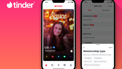 Tinder ahora permitirá que las personas que se citan definan su 'tipo de relación', agreguen pronombres a su perfil