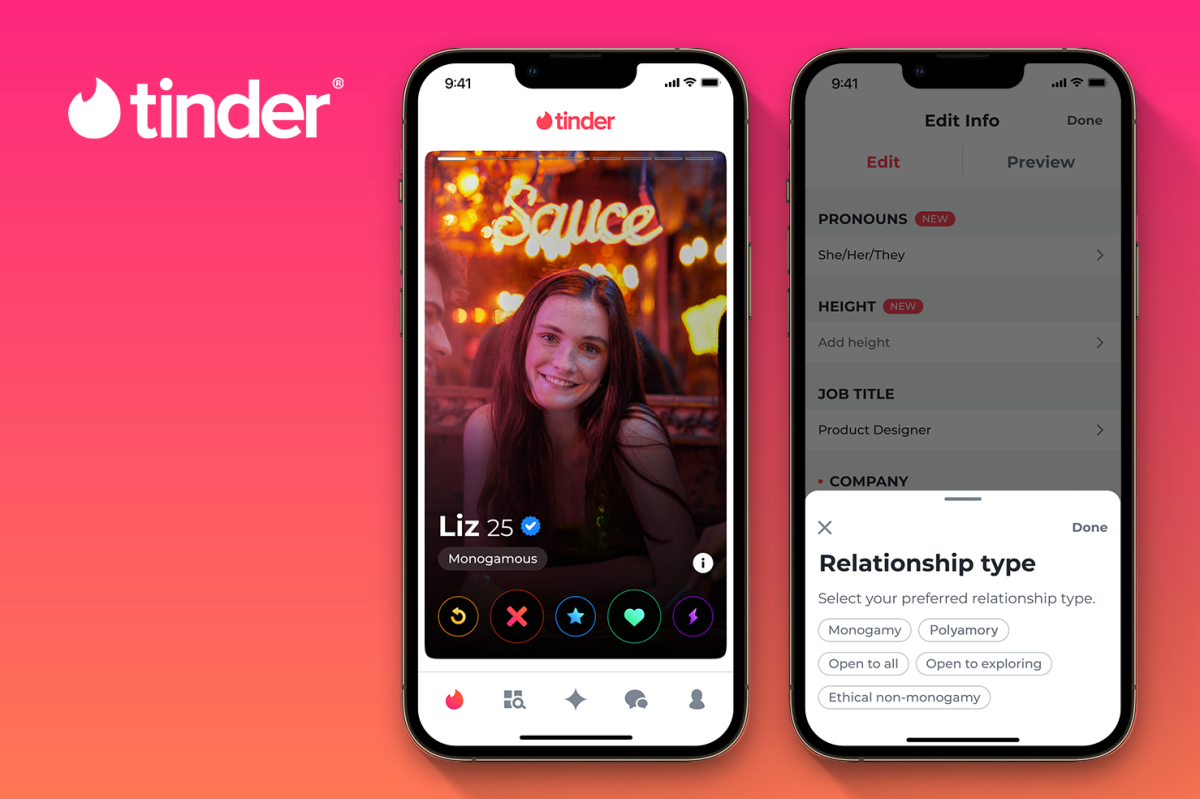 Tinder ahora permitirá que las personas que se citan definan su ‘tipo de relación’, agreguen pronombres a su perfil