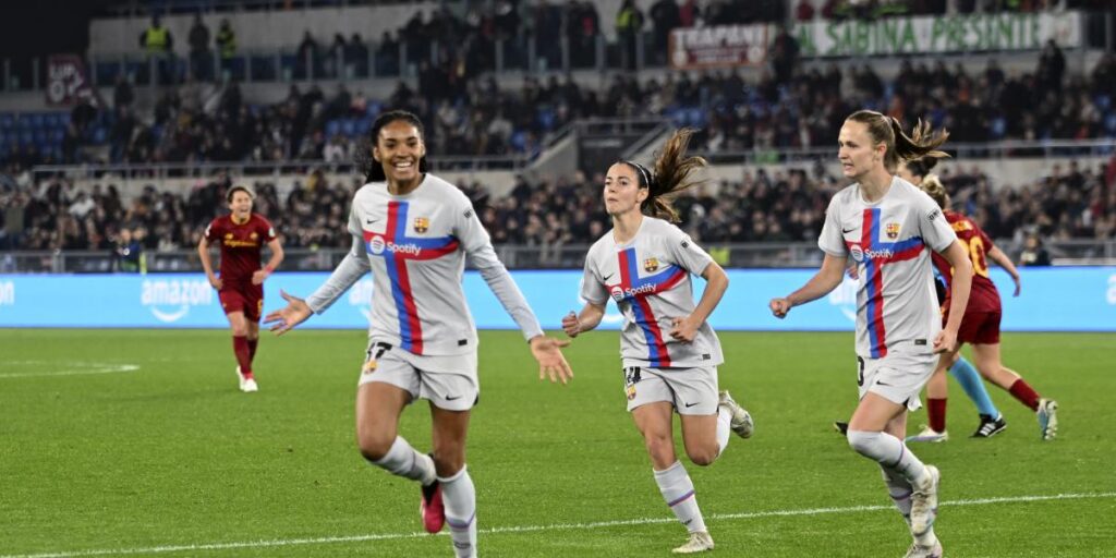 Triunfo sufrido del Barça en Roma para poner un pie en semifinales