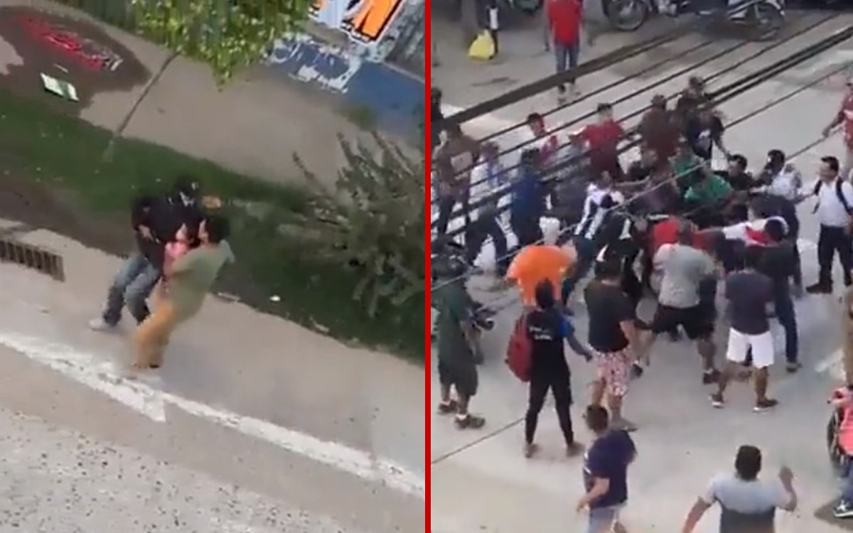 Video | Le propinan golpiza a asaltante que amagó a niña y a su padre en Perú