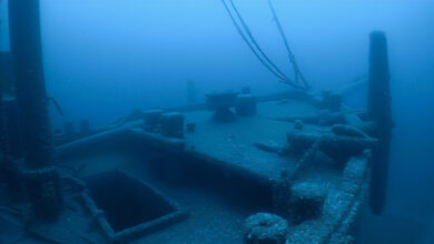 hallan antiguo barco en el fondo del Lago Huron