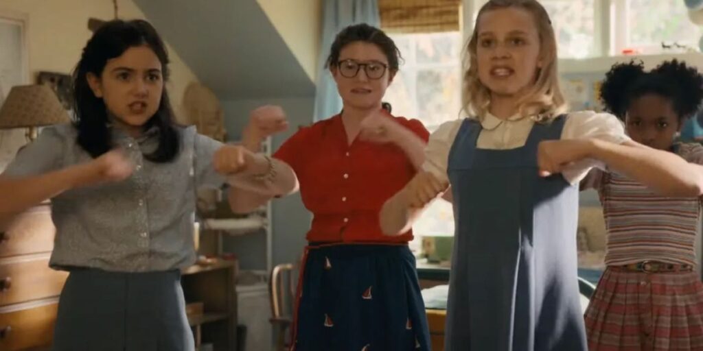 All the girls cheering in Are You There God? It's Me, Margaret.