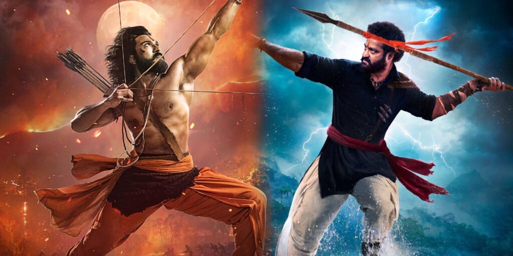 Ram Charan and NTR Jr in SS Rajamouli's RRR