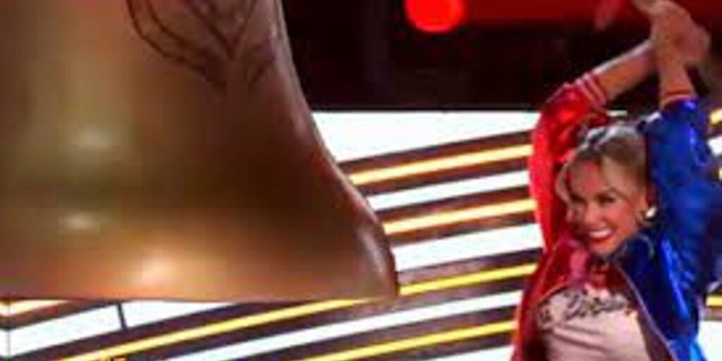 The Masked Singer Jenny McCarthy Wahlberg Ringing Ding Dong Keep It On Bell While Smiling