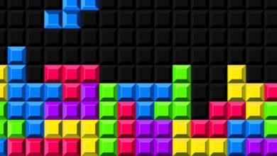 colorful Tetris blocks