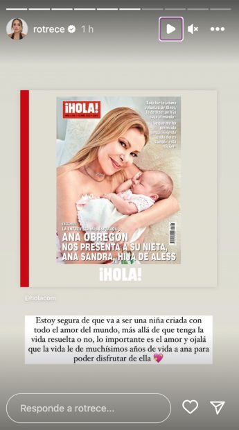 Rocío Flores a favor de Ana Obregón / Instagram