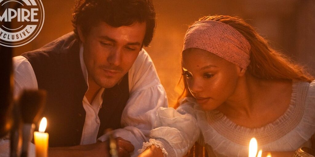 Eric and Ariel looking over a table in The LIttle Mermaid 2023 live-action remake